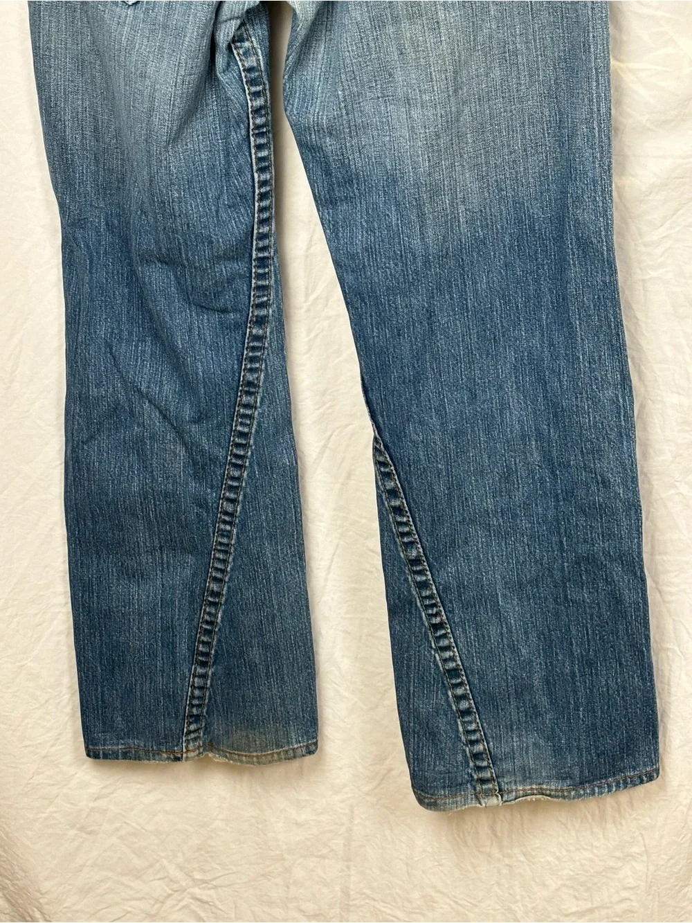 True Religion Classic Men's Joey 36 33 Blue Washed Straight-Leg Jeans